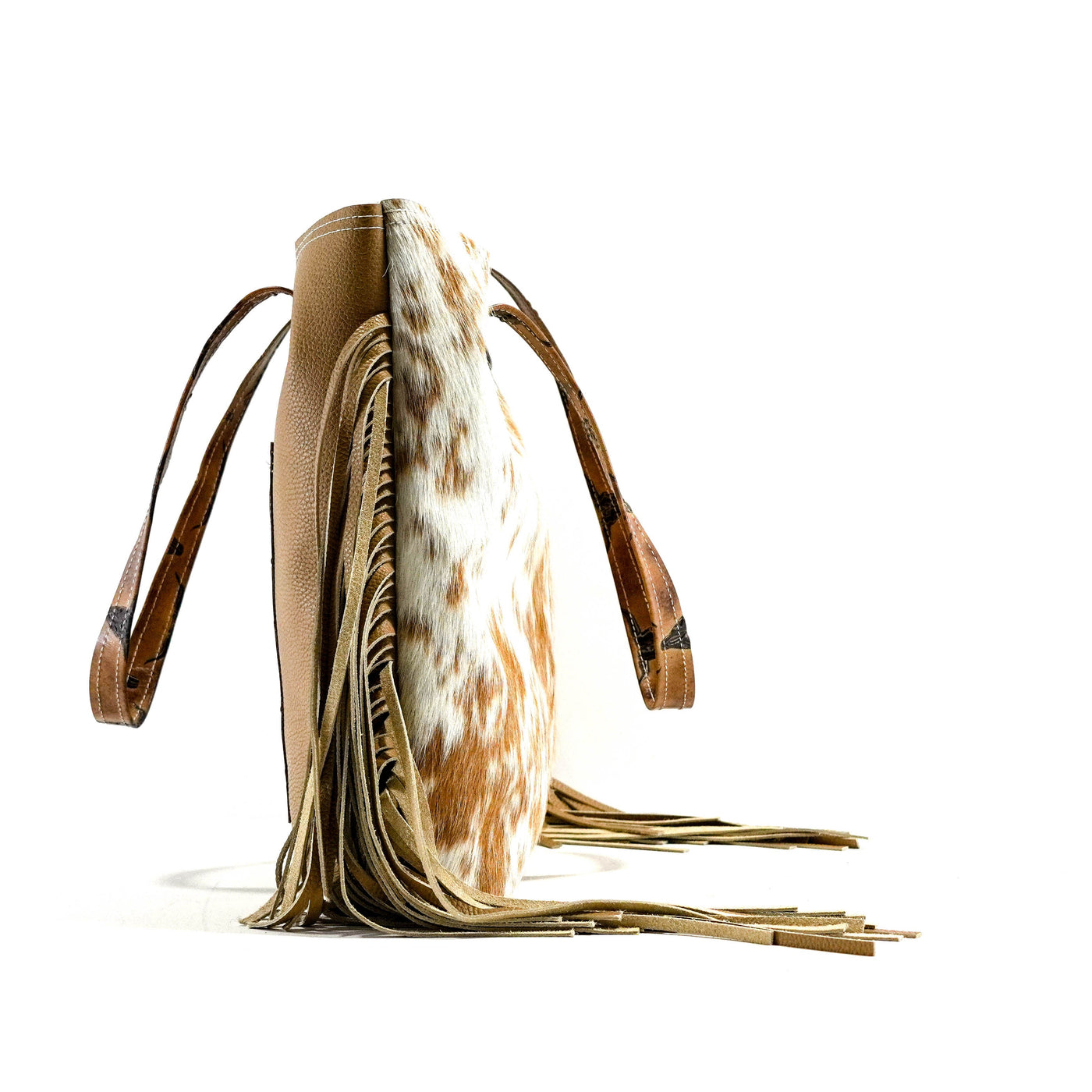 Trisha - Longhorn w/ Sepia Skulls-Trisha-Western-Cowhide-Bags-Handmade-Products-Gifts-Dancing Cactus Designs