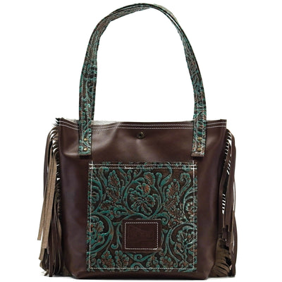 Trisha - Tricolor w/ Evergreen Tool-Trisha-Western-Cowhide-Bags-Handmade-Products-Gifts-Dancing Cactus Designs