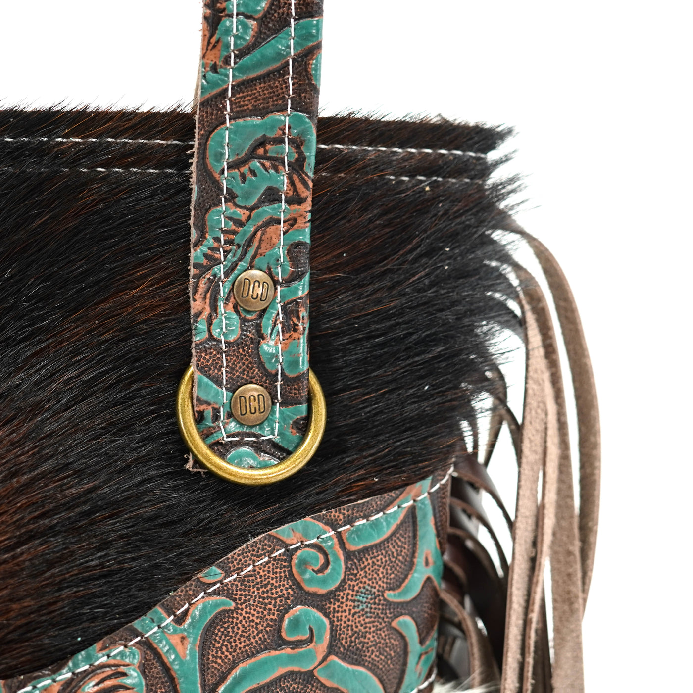 Trisha - Tricolor w/ Evergreen Tool-Trisha-Western-Cowhide-Bags-Handmade-Products-Gifts-Dancing Cactus Designs