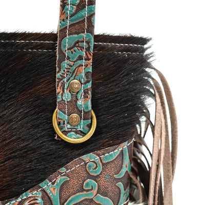 Trisha - Tricolor w/ Evergreen Tool-Trisha-Western-Cowhide-Bags-Handmade-Products-Gifts-Dancing Cactus Designs