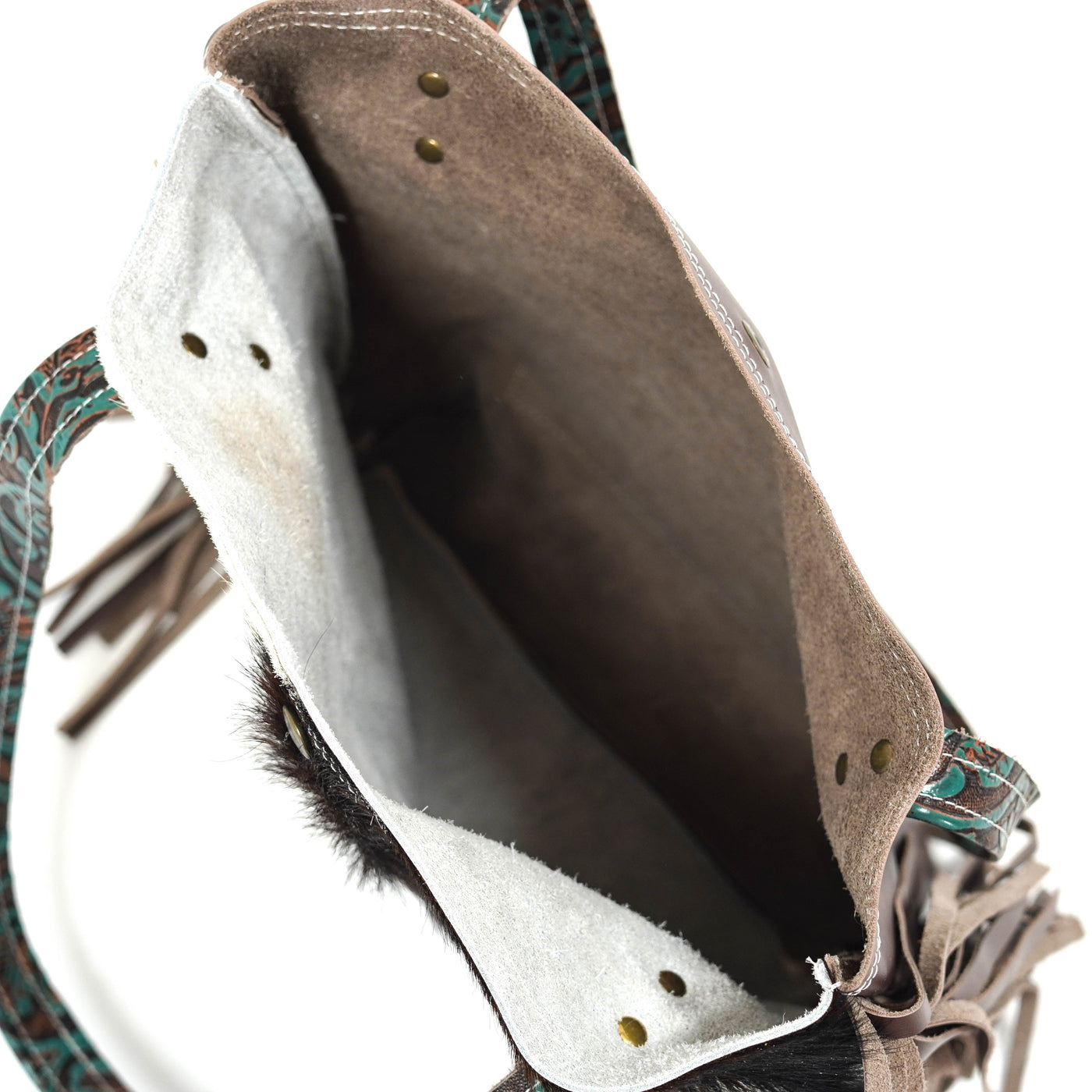 Trisha - Tricolor w/ Evergreen Tool-Trisha-Western-Cowhide-Bags-Handmade-Products-Gifts-Dancing Cactus Designs