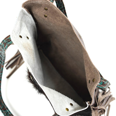 Trisha - Tricolor w/ Evergreen Tool-Trisha-Western-Cowhide-Bags-Handmade-Products-Gifts-Dancing Cactus Designs