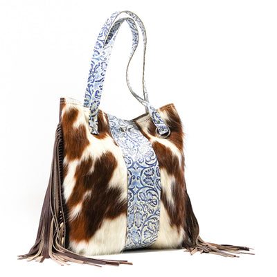 Trisha - Tricolor w/ Galaxy Tool-Trisha-Western-Cowhide-Bags-Handmade-Products-Gifts-Dancing Cactus Designs