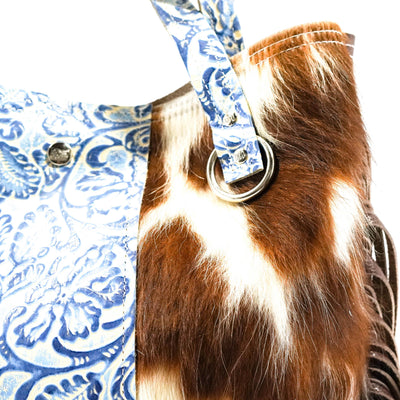 Trisha - Tricolor w/ Galaxy Tool-Trisha-Western-Cowhide-Bags-Handmade-Products-Gifts-Dancing Cactus Designs