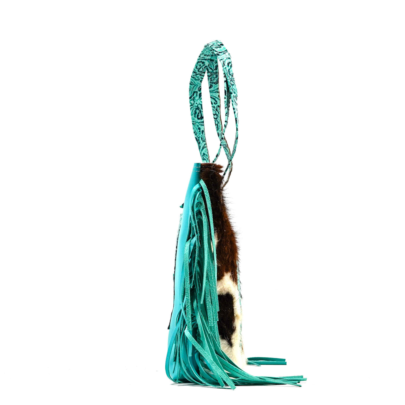 Trisha - Tricolor w/ Sea Glass Tool-Trisha-Western-Cowhide-Bags-Handmade-Products-Gifts-Dancing Cactus Designs