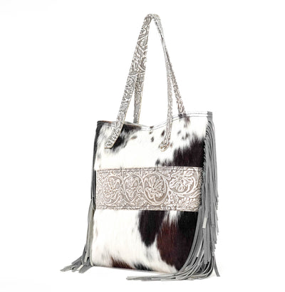 Trisha - Tricolor w/ Silver tool-Trisha-Western-Cowhide-Bags-Handmade-Products-Gifts-Dancing Cactus Designs
