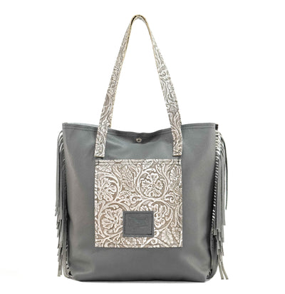 Trisha - Tricolor w/ Silver tool-Trisha-Western-Cowhide-Bags-Handmade-Products-Gifts-Dancing Cactus Designs