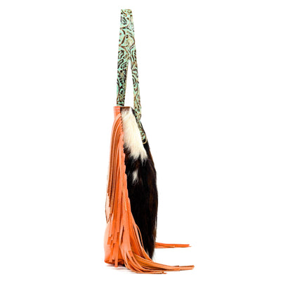 Trisha - Tricolor w/ Turquoise tool-Trisha-Western-Cowhide-Bags-Handmade-Products-Gifts-Dancing Cactus Designs