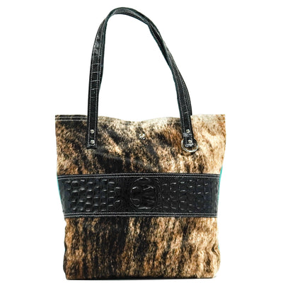 Trisha - Two-Tone Brindle w/ Onyx Croc-Trisha-Western-Cowhide-Bags-Handmade-Products-Gifts-Dancing Cactus Designs