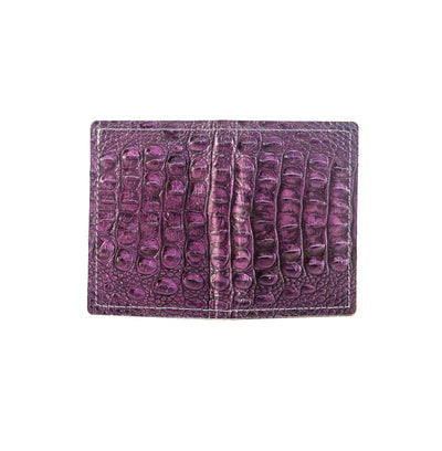 Waylon Wallet - All Embossed w/ Amethyst Croc-Waylon Wallet-Western-Cowhide-Bags-Handmade-Products-Gifts-Dancing Cactus Designs