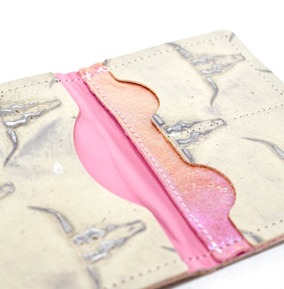 Waylon Wallet - All Embossed w/ Ghost Skulls-Waylon Wallet-Western-Cowhide-Bags-Handmade-Products-Gifts-Dancing Cactus Designs