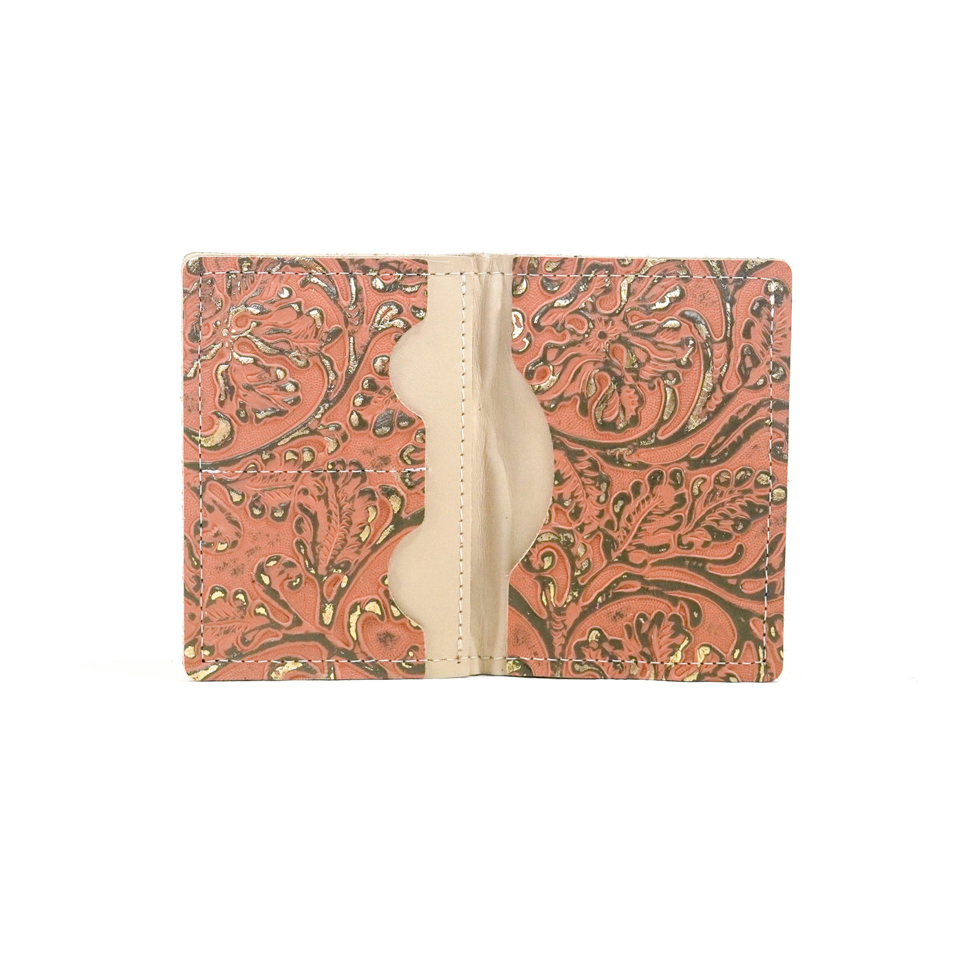 Waylon Wallet - All Embossed w/ Grapefruit Tool-Waylon Wallet-Western-Cowhide-Bags-Handmade-Products-Gifts-Dancing Cactus Designs