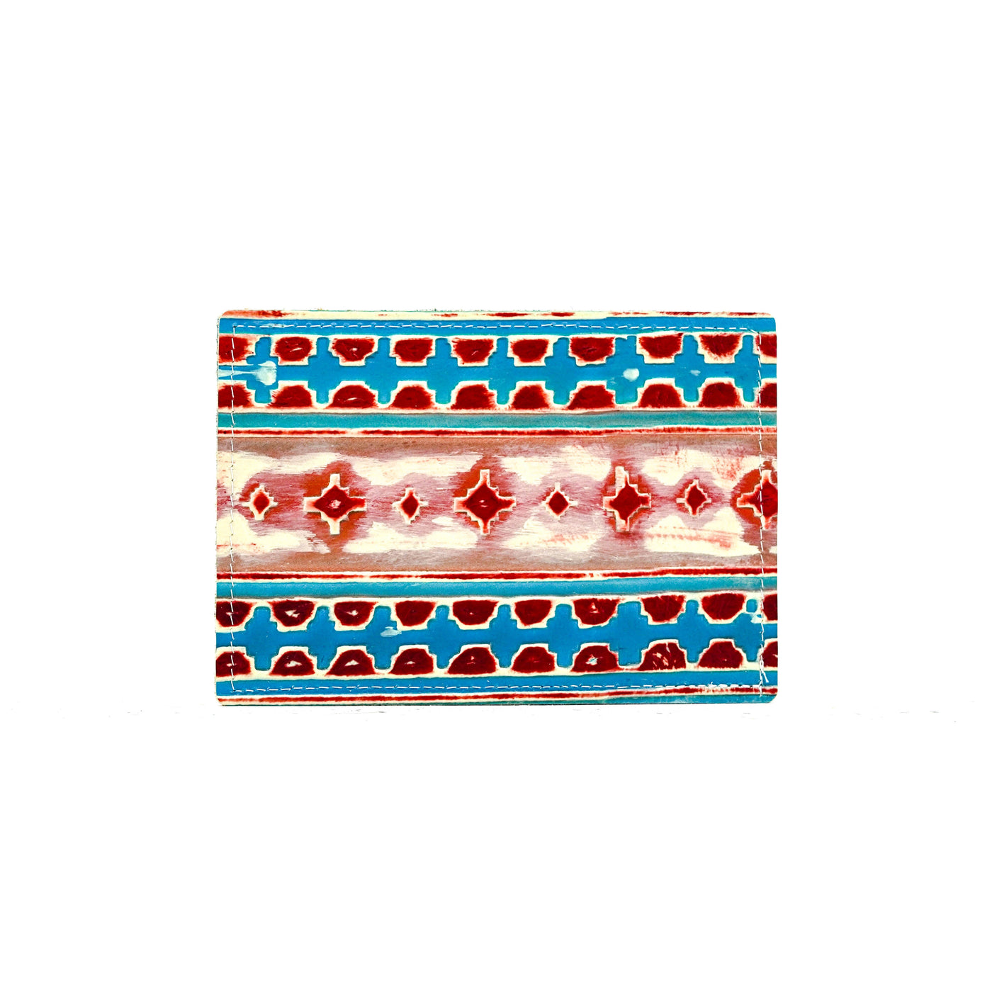 Waylon Wallet - All Embossed w/ Great Plains Navajo-Waylon Wallet-Western-Cowhide-Bags-Handmade-Products-Gifts-Dancing Cactus Designs