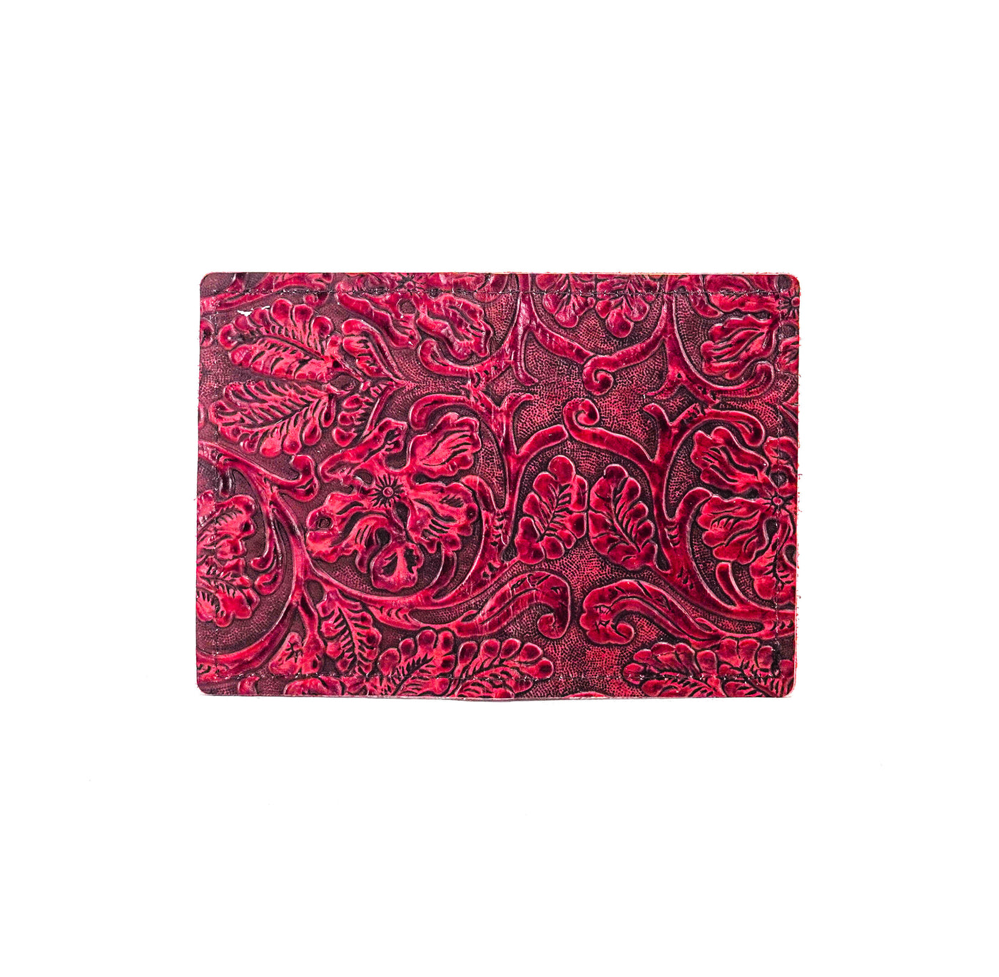 Waylon Wallet - All Embossed w/ Red Tool-Waylon Wallet-Western-Cowhide-Bags-Handmade-Products-Gifts-Dancing Cactus Designs