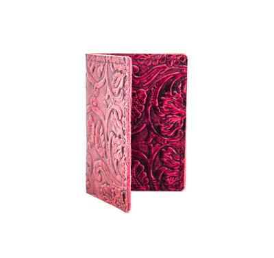 Waylon Wallet - All Embossed w/ Red Tool-Waylon Wallet-Western-Cowhide-Bags-Handmade-Products-Gifts-Dancing Cactus Designs