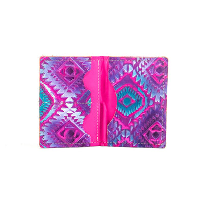 Waylon Wallet - All Embossed w/ Rio Aztec-Waylon Wallet-Western-Cowhide-Bags-Handmade-Products-Gifts-Dancing Cactus Designs
