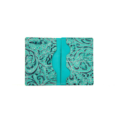 Waylon Wallet - All Embossed w/ Royston Tool-Waylon Wallet-Western-Cowhide-Bags-Handmade-Products-Gifts-Dancing Cactus Designs
