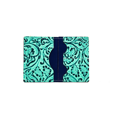 Waylon Wallet - All Embossed w/ Royston Tool-Waylon Wallet-Western-Cowhide-Bags-Handmade-Products-Gifts-Dancing Cactus Designs