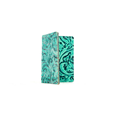 Waylon Wallet - All Embossed w/ Royston Tool-Waylon Wallet-Western-Cowhide-Bags-Handmade-Products-Gifts-Dancing Cactus Designs