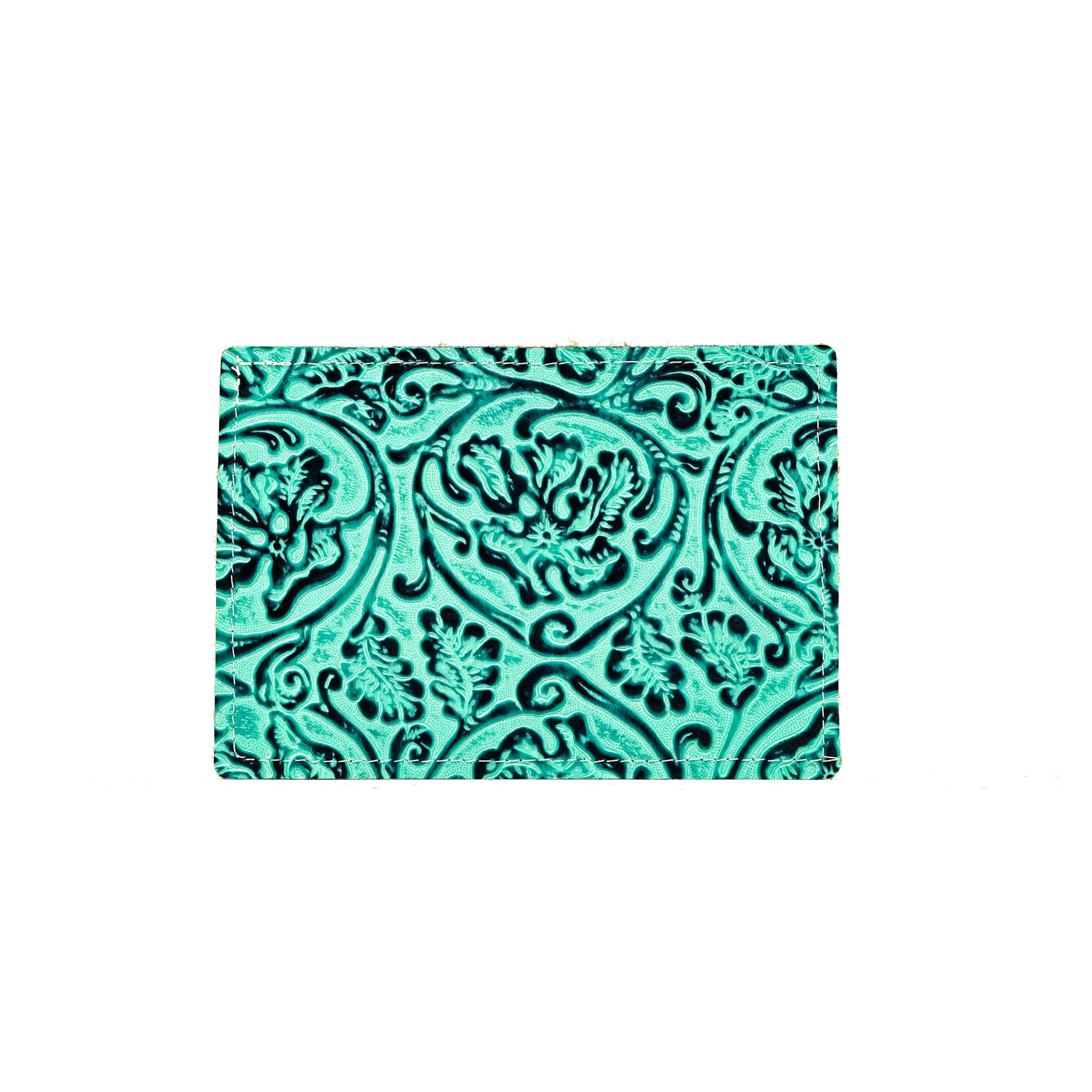 Waylon Wallet - All Embossed w/ Sea Glass Tool-Waylon Wallet-Western-Cowhide-Bags-Handmade-Products-Gifts-Dancing Cactus Designs