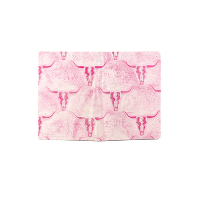 Waylon Wallet - All Embossed w/ Western Barbie Skulls-Waylon Wallet-Western-Cowhide-Bags-Handmade-Products-Gifts-Dancing Cactus Designs