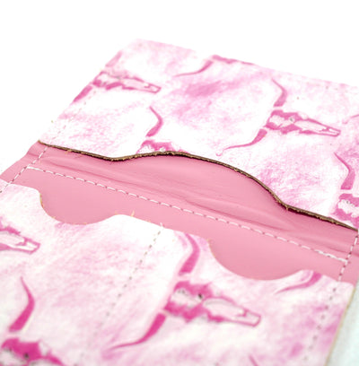 Waylon Wallet - All Embossed w/ Western Barbie Skulls-Waylon Wallet-Western-Cowhide-Bags-Handmade-Products-Gifts-Dancing Cactus Designs