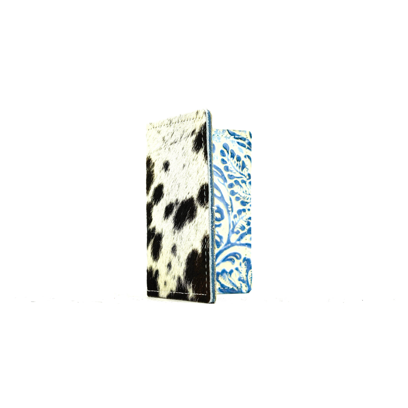 Waylon Wallet - Black & White w/ Galaxy Tool-Waylon Wallet-Western-Cowhide-Bags-Handmade-Products-Gifts-Dancing Cactus Designs