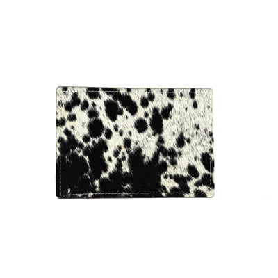 Waylon Wallet - Black & White w/ Onyx Tool-Waylon Wallet-Western-Cowhide-Bags-Handmade-Products-Gifts-Dancing Cactus Designs