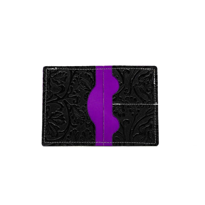 Waylon Wallet - Black & White w/ Onyx Tool-Waylon Wallet-Western-Cowhide-Bags-Handmade-Products-Gifts-Dancing Cactus Designs