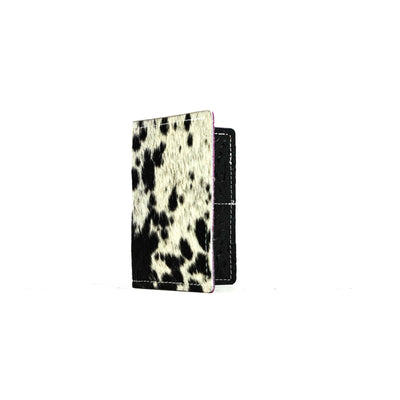 Waylon Wallet - Black & White w/ Onyx Tool-Waylon Wallet-Western-Cowhide-Bags-Handmade-Products-Gifts-Dancing Cactus Designs