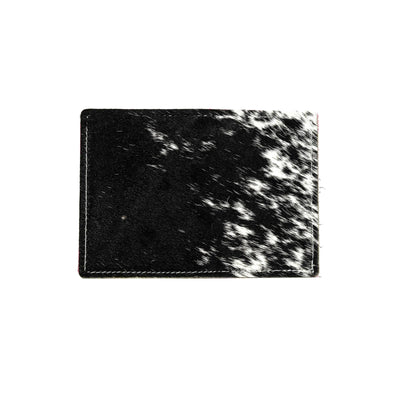 Waylon Wallet - Black & White w/ Smoke Show Croc-Waylon Wallet-Western-Cowhide-Bags-Handmade-Products-Gifts-Dancing Cactus Designs