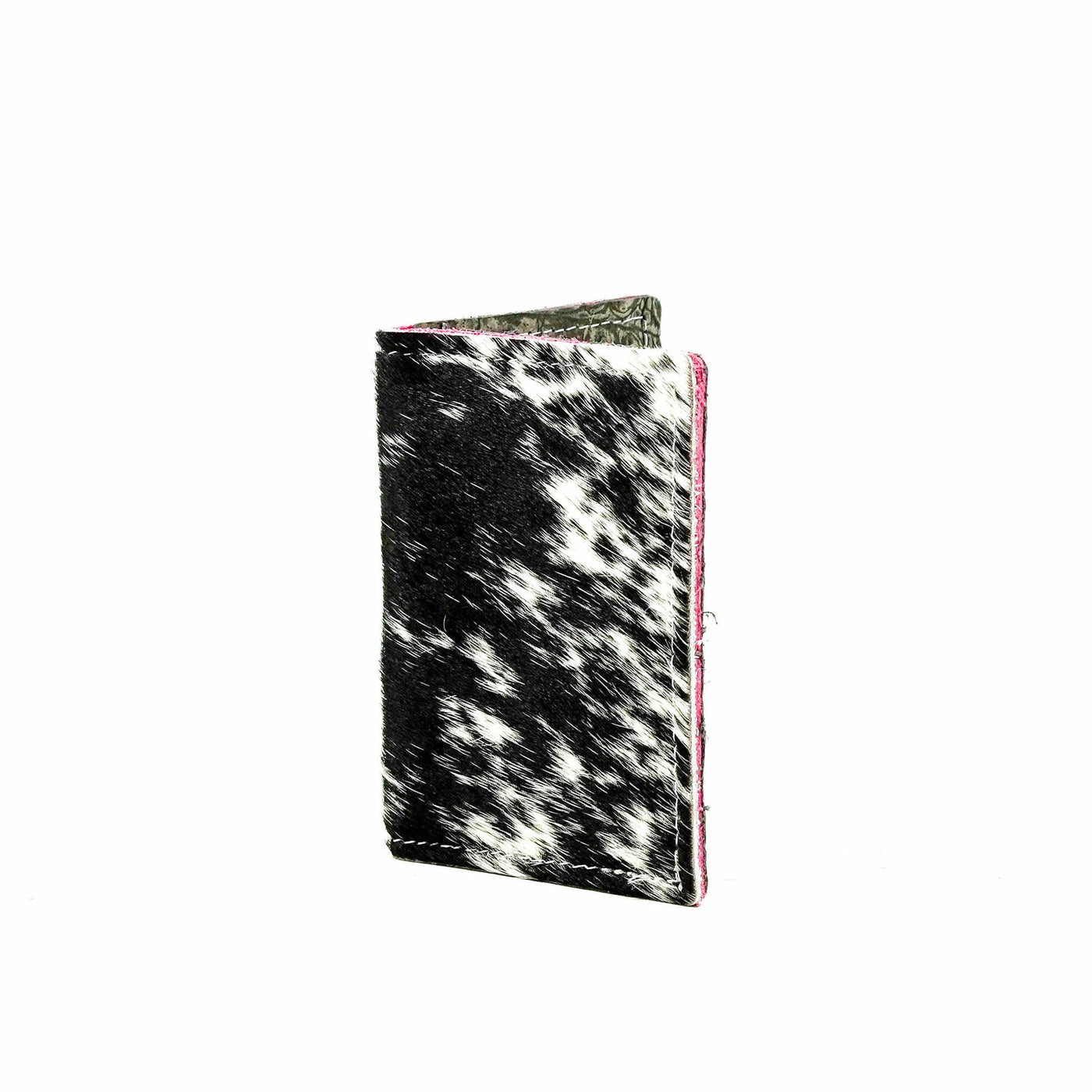 Waylon Wallet - Black & White w/ Smoke Show Croc-Waylon Wallet-Western-Cowhide-Bags-Handmade-Products-Gifts-Dancing Cactus Designs