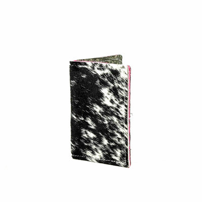 Waylon Wallet - Black & White w/ Smoke Show Croc-Waylon Wallet-Western-Cowhide-Bags-Handmade-Products-Gifts-Dancing Cactus Designs