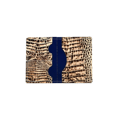 Waylon Wallet - Dusty Brindle w/ Vanilla Croc-Waylon Wallet-Western-Cowhide-Bags-Handmade-Products-Gifts-Dancing Cactus Designs