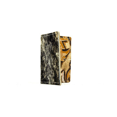 Waylon Wallet - Exotic Brindle w/ Dusty Laredo-Waylon Wallet-Western-Cowhide-Bags-Handmade-Products-Gifts-Dancing Cactus Designs