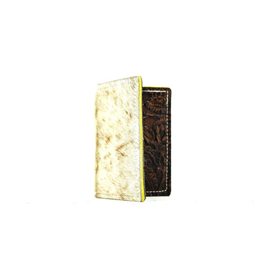 Waylon Wallet - Light Brindle w/ Cowboy Tool-Waylon Wallet-Western-Cowhide-Bags-Handmade-Products-Gifts-Dancing Cactus Designs