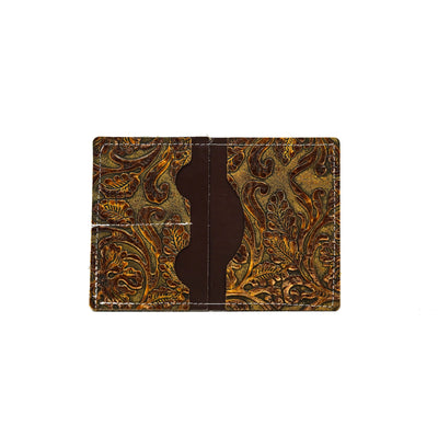 Waylon Wallet - Tricolor w/ Wyoming Tool-Waylon Wallet-Western-Cowhide-Bags-Handmade-Products-Gifts-Dancing Cactus Designs