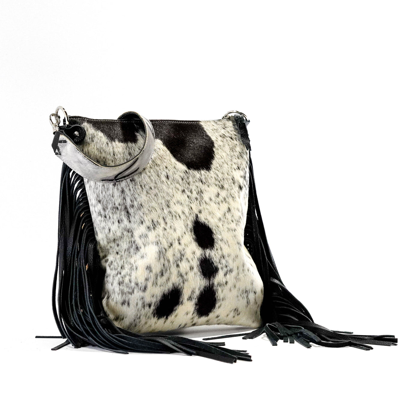 Wynonna - Black & White w/ Black Leather-Wynonna-Western-Cowhide-Bags-Handmade-Products-Gifts-Dancing Cactus Designs