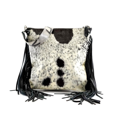 Wynonna - Black & White w/ Black Leather-Wynonna-Western-Cowhide-Bags-Handmade-Products-Gifts-Dancing Cactus Designs