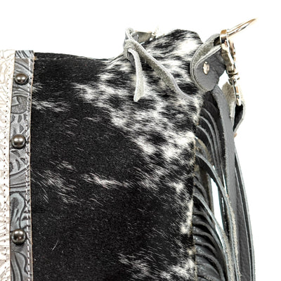 Wynonna - Black & White w/ Bone Dallas Tool-Wynonna-Western-Cowhide-Bags-Handmade-Products-Gifts-Dancing Cactus Designs