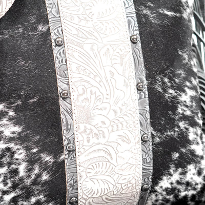 Wynonna - Black & White w/ Bone Dallas Tool-Wynonna-Western-Cowhide-Bags-Handmade-Products-Gifts-Dancing Cactus Designs