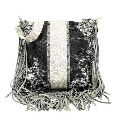 Wynonna - Black & White w/ Bone Dallas Tool-Wynonna-Western-Cowhide-Bags-Handmade-Products-Gifts-Dancing Cactus Designs