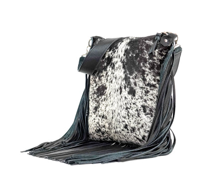 Wynonna - Black & White w/ No Embossed-Wynonna-Western-Cowhide-Bags-Handmade-Products-Gifts-Dancing Cactus Designs