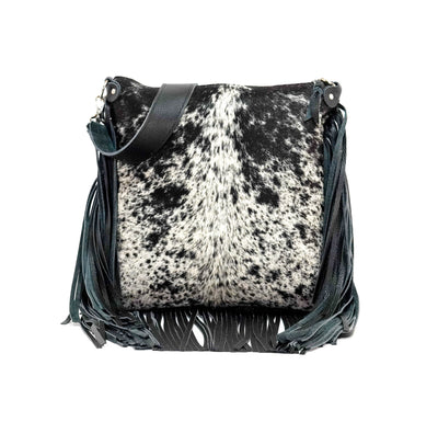 Wynonna - Black & White w/ No Embossed-Wynonna-Western-Cowhide-Bags-Handmade-Products-Gifts-Dancing Cactus Designs