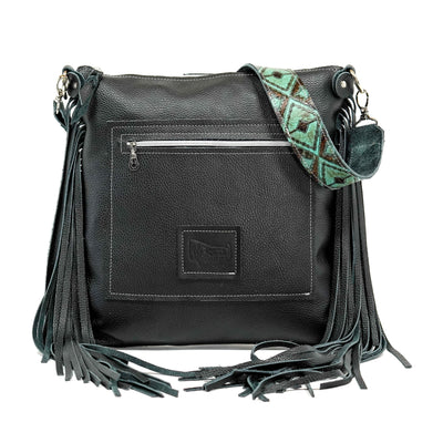 Wynonna - Brindle w/ Lagoon Navajo-Wynonna-Western-Cowhide-Bags-Handmade-Products-Gifts-Dancing Cactus Designs