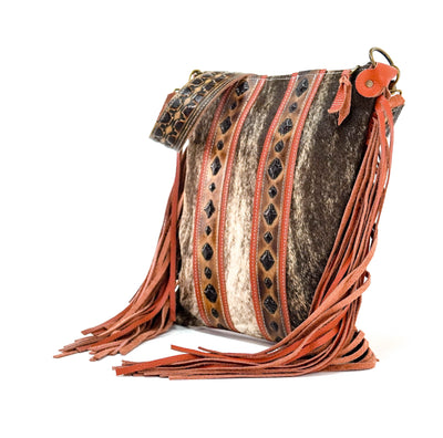 Wynonna - Brindle w/ Santa Fe Navajo-Wynonna-Western-Cowhide-Bags-Handmade-Products-Gifts-Dancing Cactus Designs