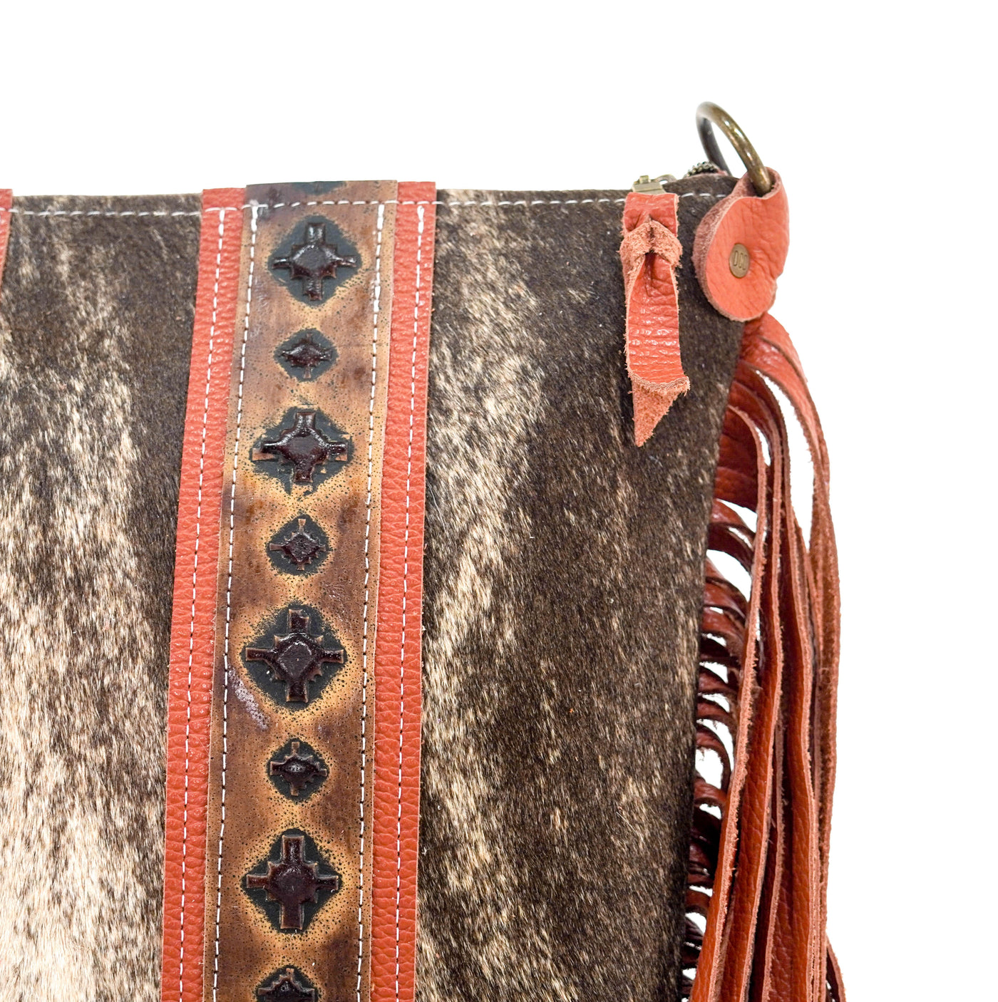 Wynonna - Brindle w/ Santa Fe Navajo-Wynonna-Western-Cowhide-Bags-Handmade-Products-Gifts-Dancing Cactus Designs