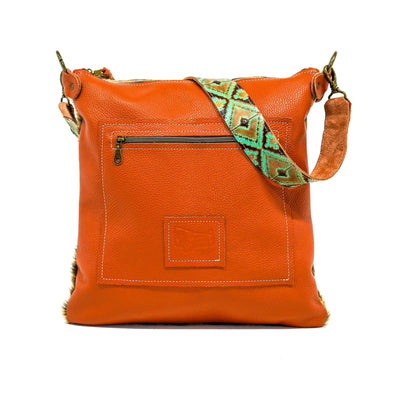 Wynonna - Brindle w/ Turquoise Navajo-Wynonna-Western-Cowhide-Bags-Handmade-Products-Gifts-Dancing Cactus Designs