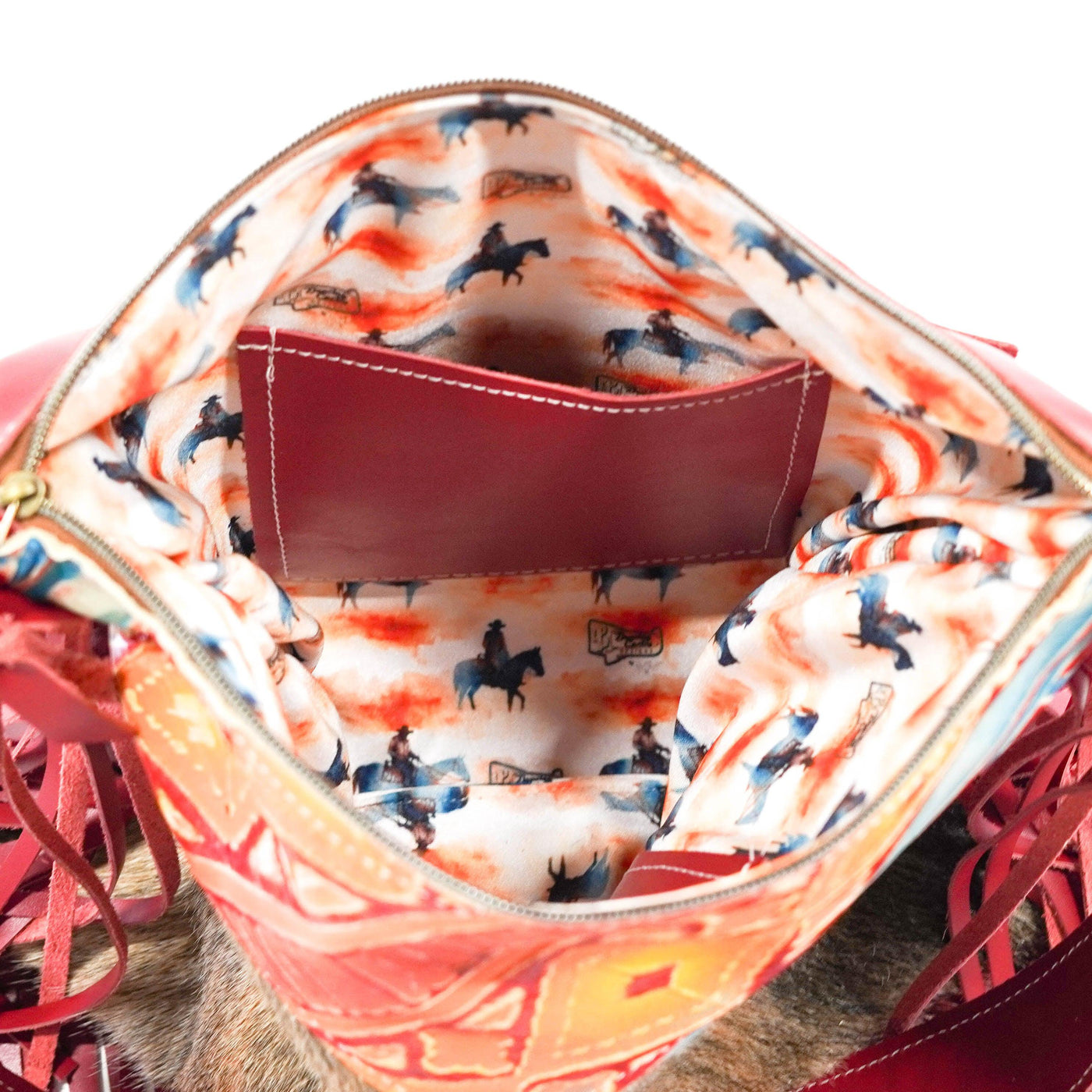 Wynonna - Exotic Brindle w/ Great Plains Navajo-Wynonna-Western-Cowhide-Bags-Handmade-Products-Gifts-Dancing Cactus Designs