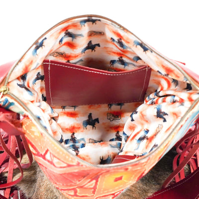Wynonna - Exotic Brindle w/ Great Plains Navajo-Wynonna-Western-Cowhide-Bags-Handmade-Products-Gifts-Dancing Cactus Designs